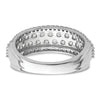 14k White Gold 1 1/2 carat Lab Grown Diamond VS/SI+ G+ Complete Fashion Band
