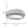 14k White Gold 1 1/2 carat Lab Grown Diamond VS/SI+ G+ Complete Fashion Band