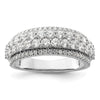 14k White Gold 1 1/2 carat Lab Grown Diamond VS/SI+ G+ Complete Fashion Band