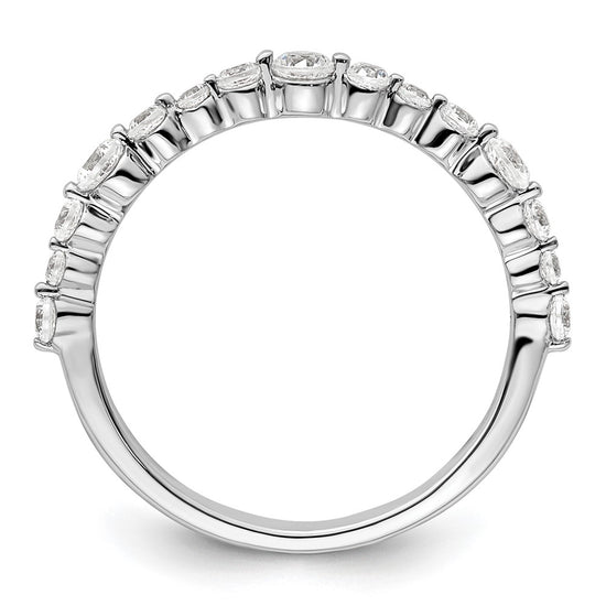 14k White Gold 1/2 carat Lab Grown Diamond VS/SI+ G+ Complete Fashion Band