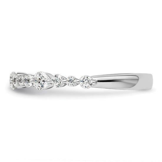 14k White Gold 1/2 carat Lab Grown Diamond VS/SI+ G+ Complete Fashion Band