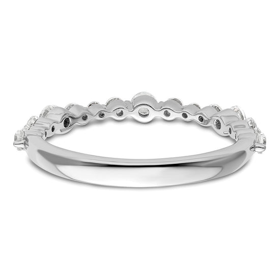14k White Gold 1/2 carat Lab Grown Diamond VS/SI+ G+ Complete Fashion Band