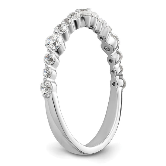 14k White Gold 1/2 carat Lab Grown Diamond VS/SI+ G+ Complete Fashion Band