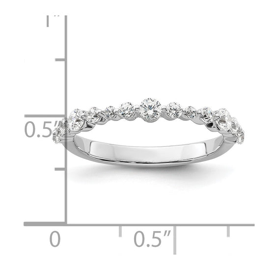 14k White Gold 1/2 carat Lab Grown Diamond VS/SI+ G+ Complete Fashion Band