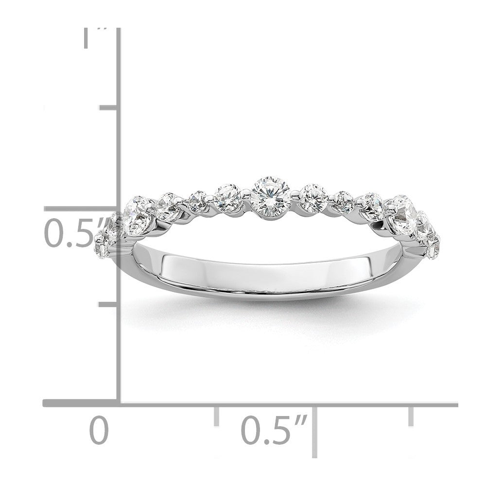 14k White Gold 1/2 carat Lab Grown Diamond VS/SI+ G+ Complete Fashion Band