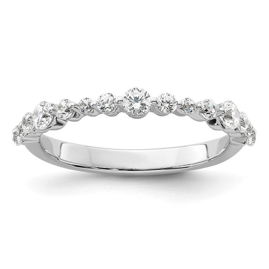 14k White Gold 1/2 carat Lab Grown Diamond VS/SI+ G+ Complete Fashion Band