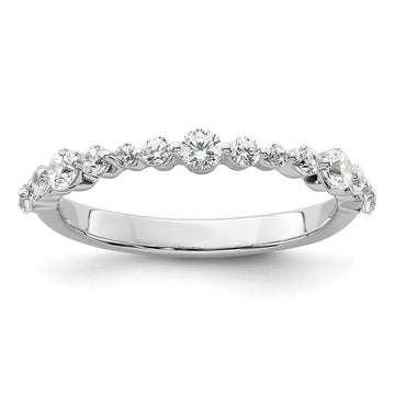 14k White Gold 1/2 carat Lab Grown Diamond VS/SI+ G+ Complete Fashion Band