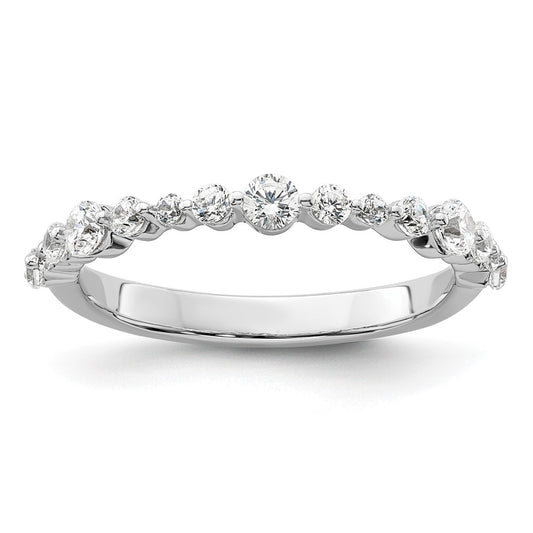 14k White Gold 1/2 carat Lab Grown Diamond VS/SI+ G+ Complete Fashion Band