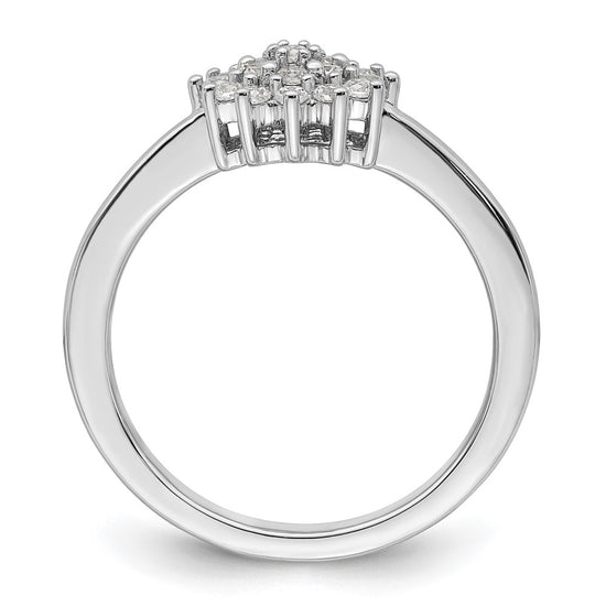 Gold Lab Grown Diamond Cluster Ring
