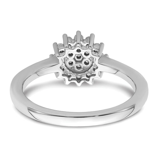 Gold Lab Grown Diamond Cluster Ring