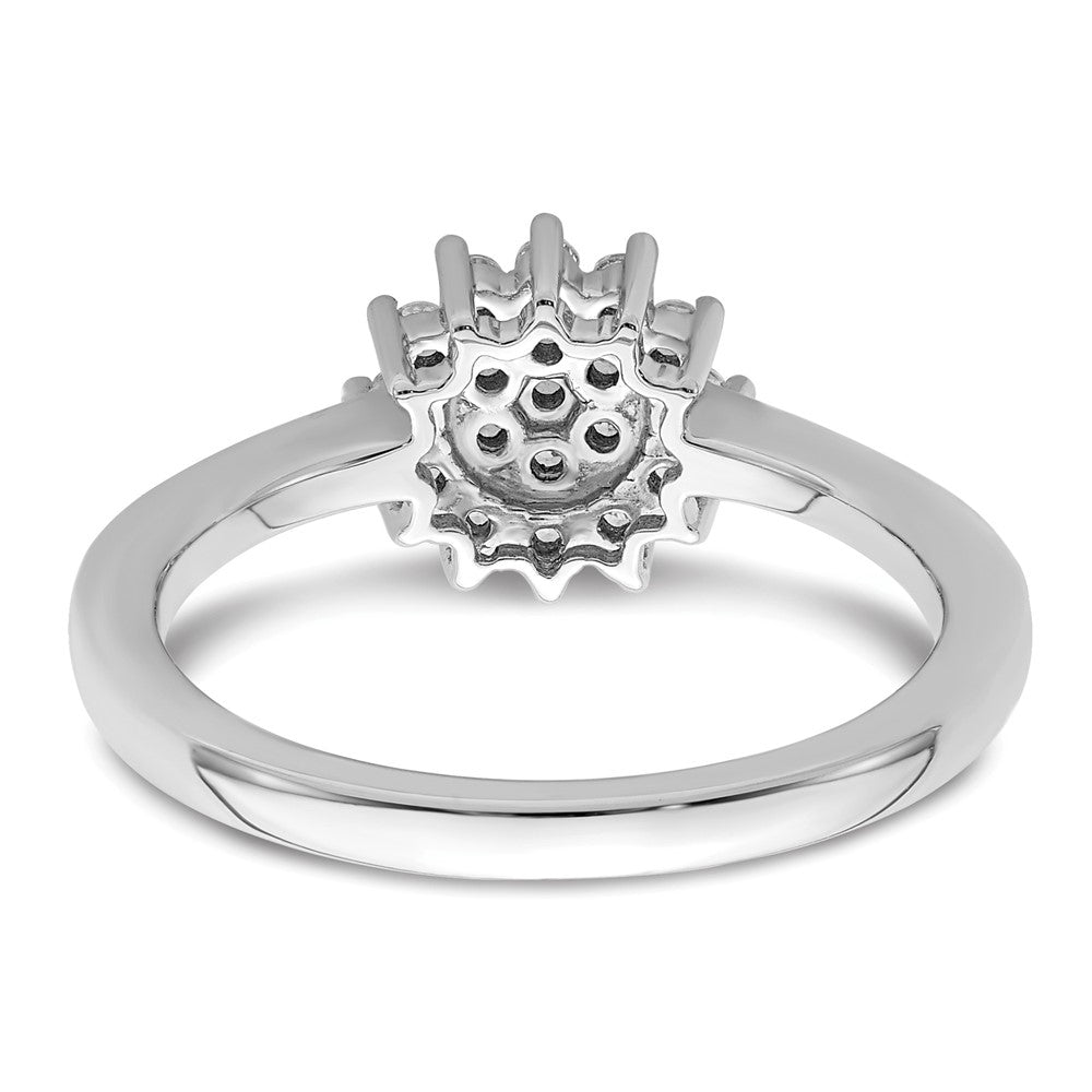 Gold Lab Grown Diamond Cluster Ring