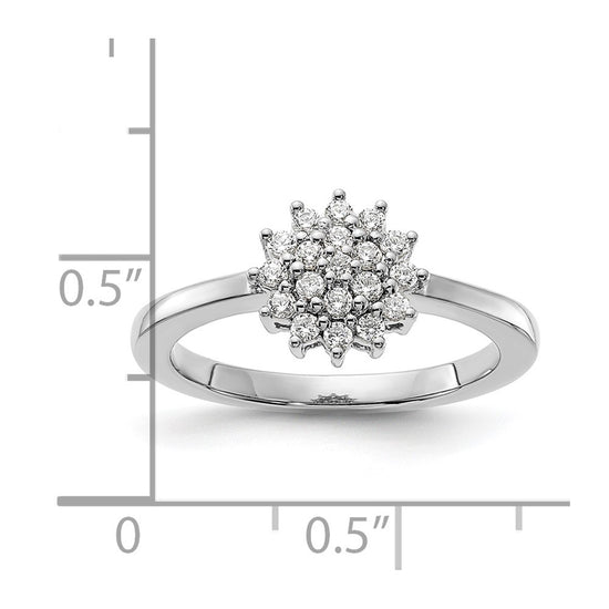 Gold Lab Grown Diamond Cluster Ring