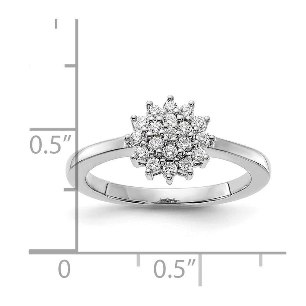 Gold Lab Grown Diamond Cluster Ring