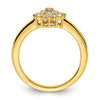 Gold Lab Grown Diamond Cluster Ring