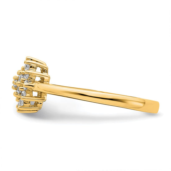 Gold Lab Grown Diamond Cluster Ring
