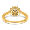 Gold Lab Grown Diamond Cluster Ring