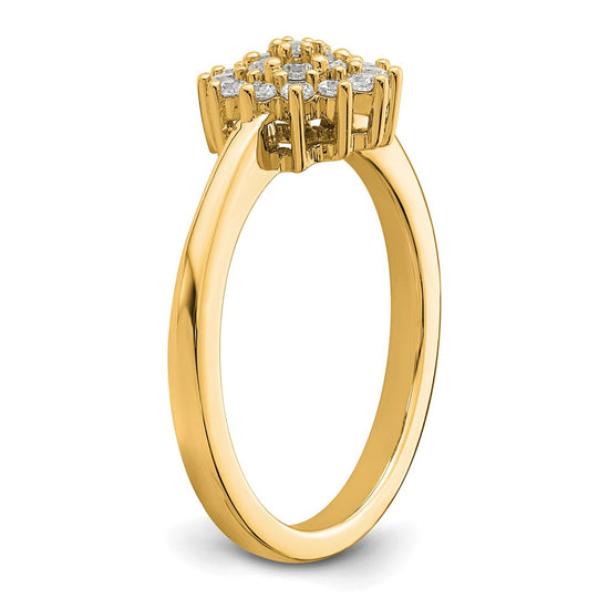 Gold Lab Grown Diamond Cluster Ring