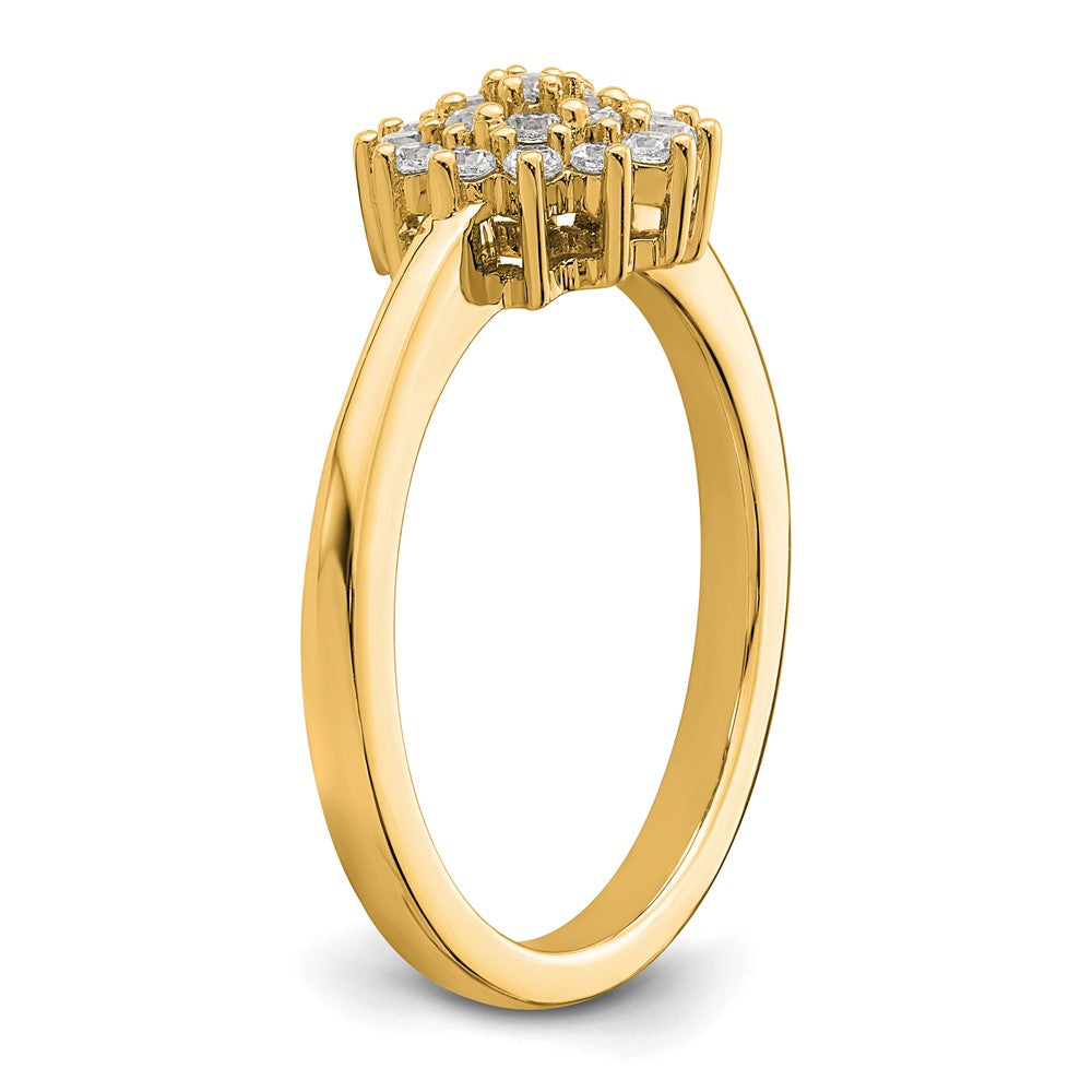 Gold Lab Grown Diamond Cluster Ring