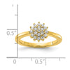 Gold Lab Grown Diamond Cluster Ring