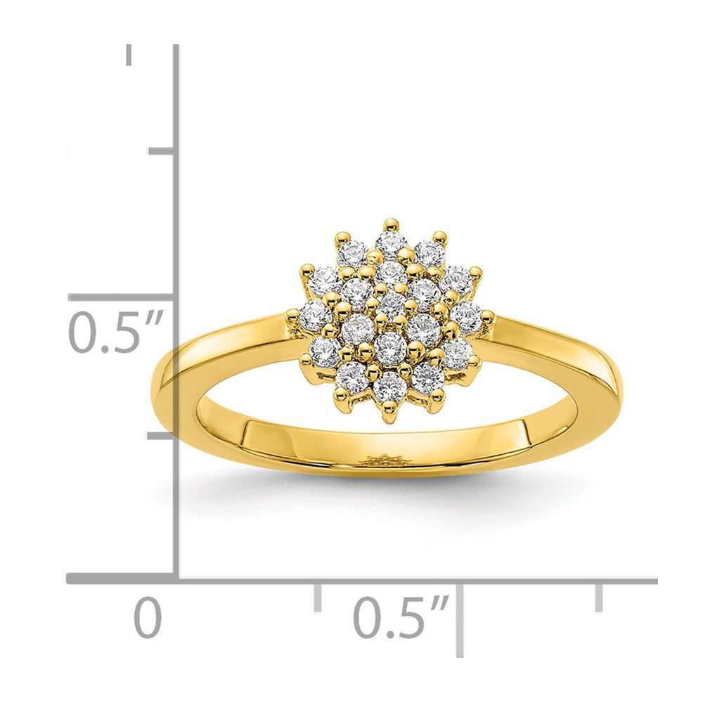 Gold Lab Grown Diamond Cluster Ring