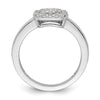 14k White Gold 3/8 carat Lab Grown Diamond VS/SI+ G+ Complete Square Halo Ring