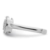 14k White Gold 3/8 carat Lab Grown Diamond VS/SI+ G+ Complete Square Halo Ring