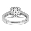 14k White Gold 3/8 carat Lab Grown Diamond VS/SI+ G+ Complete Square Halo Ring