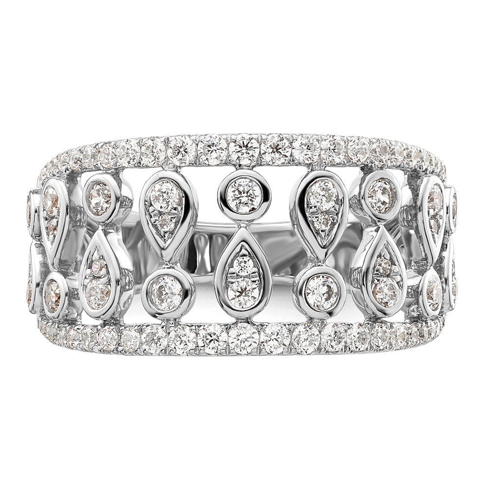 14k White Gold 3/4 carat Lab Grown Diamond VS/SI+ G+ Complete Fashion Ring