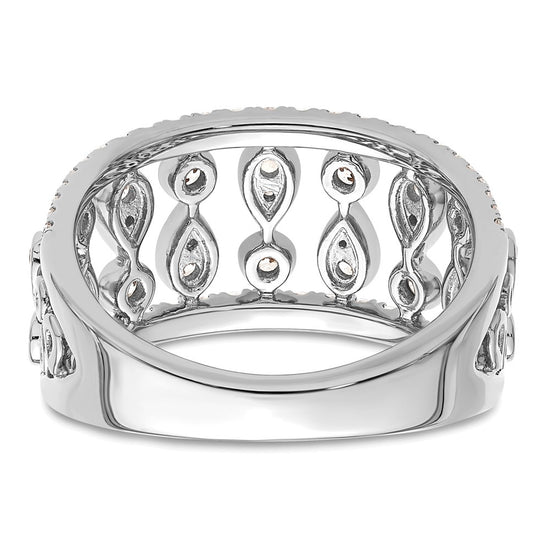 14k White Gold 3/4 carat Lab Grown Diamond VS/SI+ G+ Complete Fashion Ring