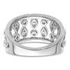 14k White Gold 3/4 carat Lab Grown Diamond VS/SI+ G+ Complete Fashion Ring