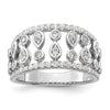 14k White Gold 3/4 carat Lab Grown Diamond VS/SI+ G+ Complete Fashion Ring