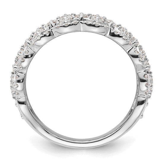 14k White Gold 1 carat Lab Grown Diamond VS/SI+ G+ Complete Fashion Ring