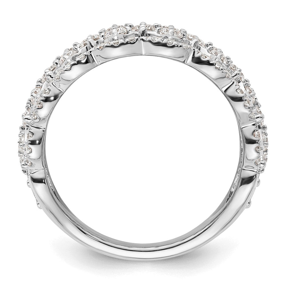 14k White Gold 1 carat Lab Grown Diamond VS/SI+ G+ Complete Fashion Ring