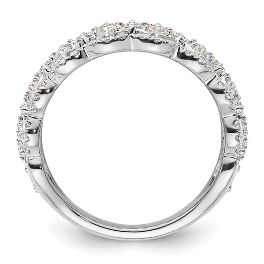 14k White Gold 1 carat Lab Grown Diamond VS/SI+ G+ Complete Fashion Ring