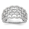 14k White Gold 1 carat Lab Grown Diamond VS/SI+ G+ Complete Fashion Ring