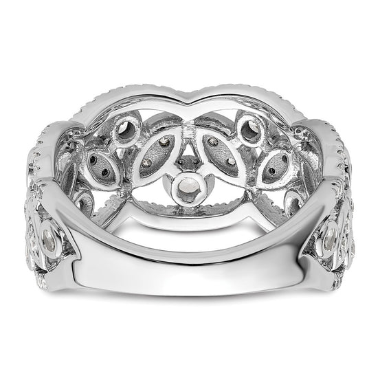 14k White Gold 7/8 carat Lab Grown Diamond VS/SI+ G+ Complete Fashion Ring