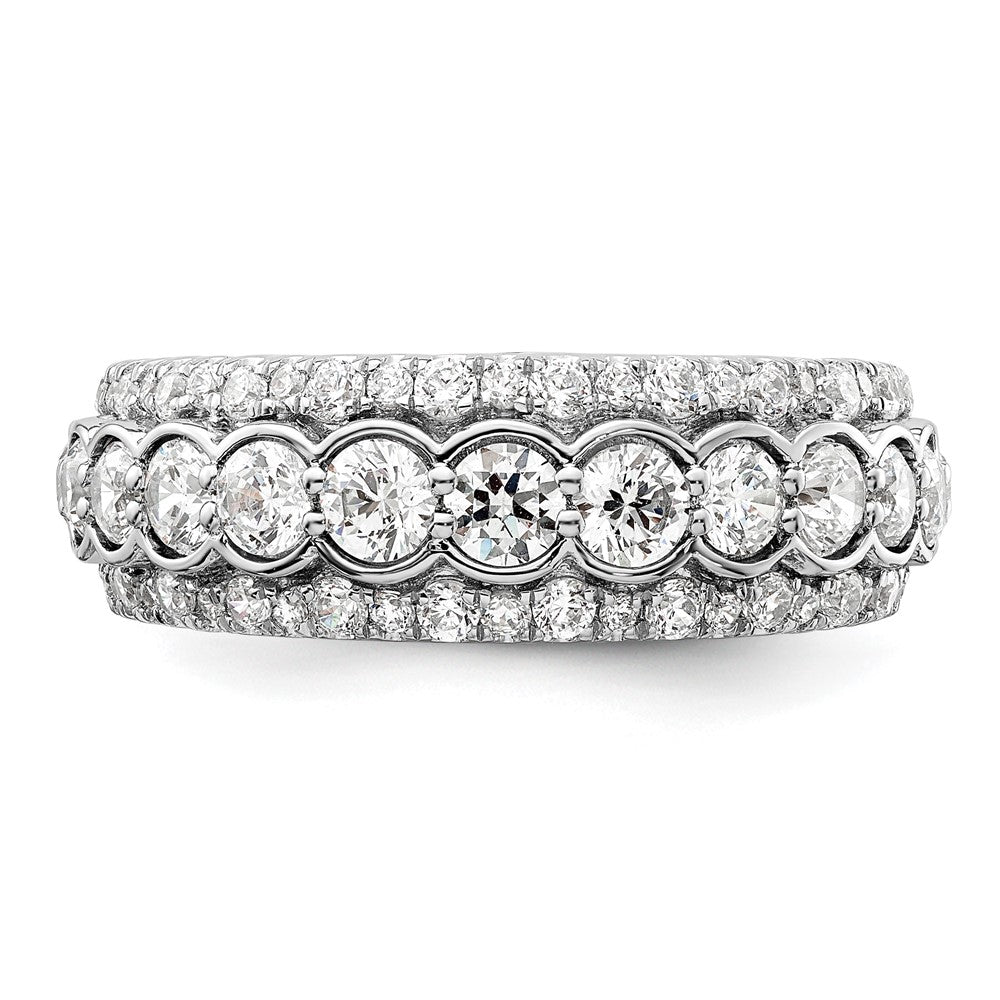 14k White Gold 2 carat Lab Grown Diamond VS/SI+ G+ Complete Fashion Ring