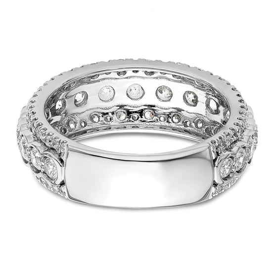 14k White Gold 2 carat Lab Grown Diamond VS/SI+ G+ Complete Fashion Ring