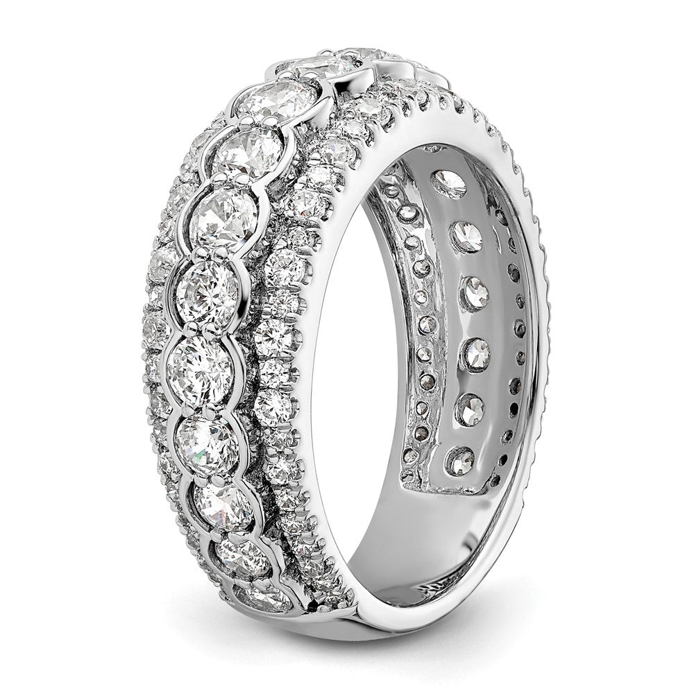 14k White Gold 2 carat Lab Grown Diamond VS/SI+ G+ Complete Fashion Ring