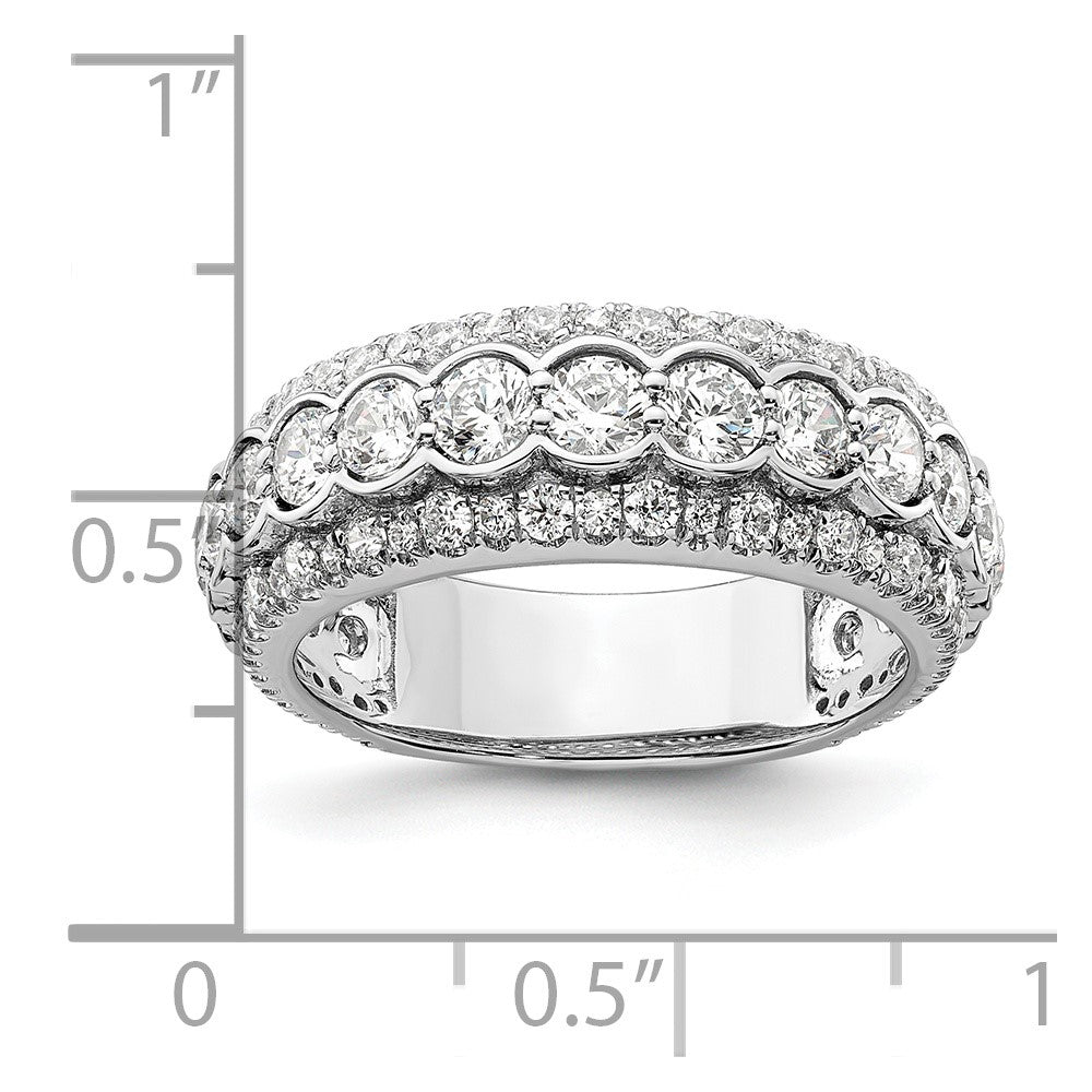 14k White Gold 2 carat Lab Grown Diamond VS/SI+ G+ Complete Fashion Ring