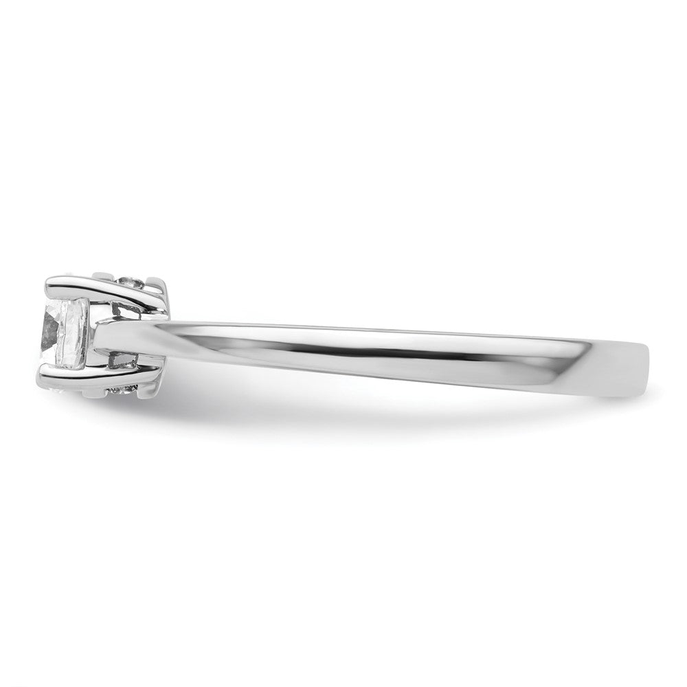 14k White Gold 1/2 carat Lab Grown Diamond VS/SI+ G+ Complete Engagement Ring
