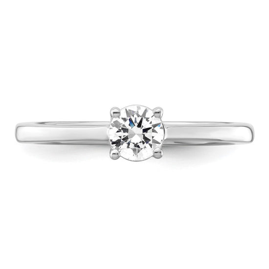 14k White Gold 1/2 carat Lab Grown Diamond VS/SI+ G+ Complete Engagement Ring