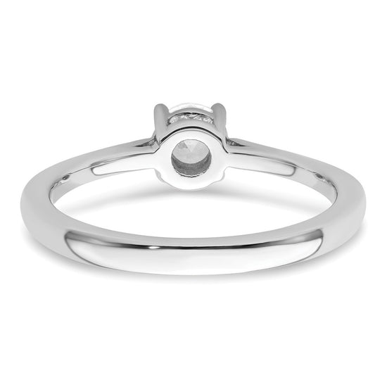 14k White Gold 1/2 carat Lab Grown Diamond VS/SI+ G+ Complete Engagement Ring