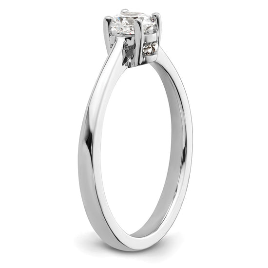 14k White Gold 1/2 carat Lab Grown Diamond VS/SI+ G+ Complete Engagement Ring