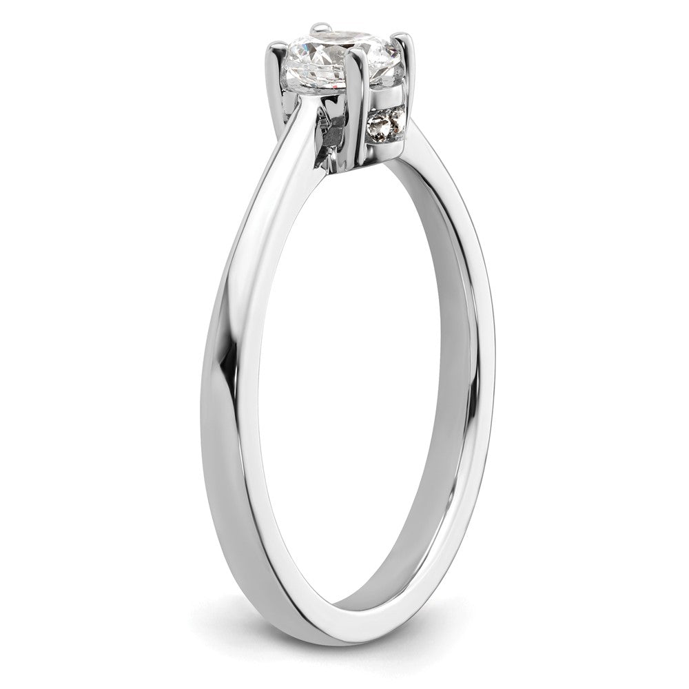14k White Gold 1/2 carat Lab Grown Diamond VS/SI+ G+ Complete Engagement Ring