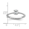 14k White Gold 1/2 carat Lab Grown Diamond VS/SI+ G+ Complete Engagement Ring