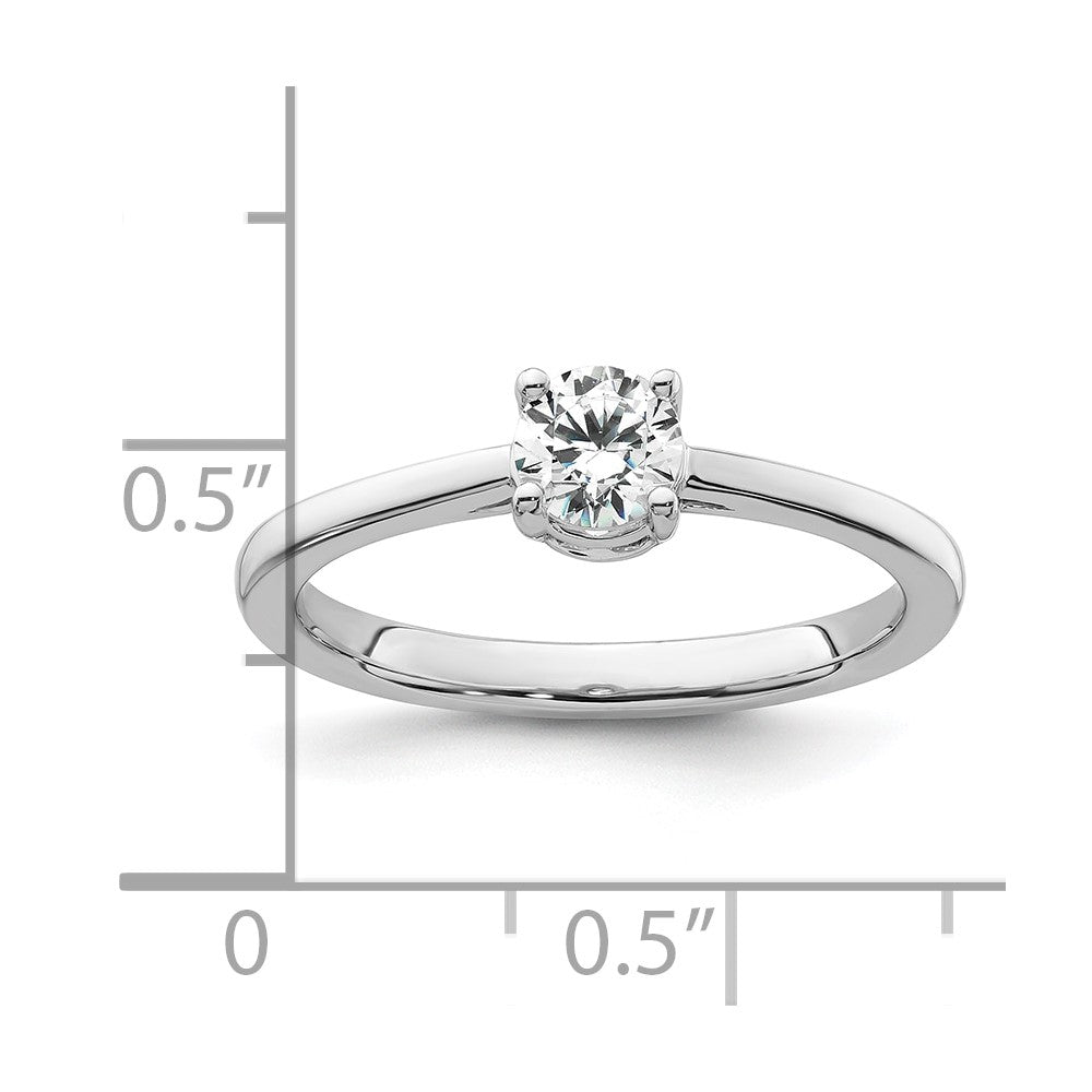 14k White Gold 1/2 carat Lab Grown Diamond VS/SI+ G+ Complete Engagement Ring