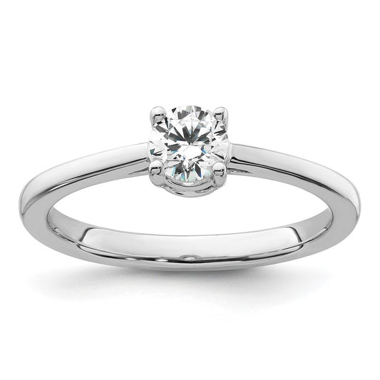14k White Gold 1/2 carat Lab Grown Diamond VS/SI+ G+ Complete Engagement Ring