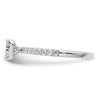 Two Promises 14k White Gold 1/2 carat Lab Grown Diamond VS/SI+ G+ Complete Cluster Engagement Ring
