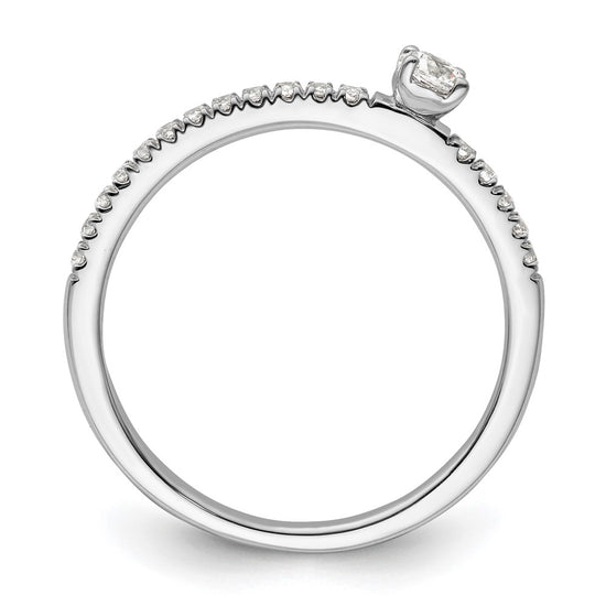 Two Promises 14k White Gold 1/4 carat Lab Grown Diamond VS/SI+ G+ Complete Promise Band